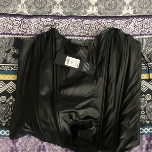 Black Large corset crop top